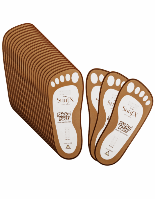 spray tan salon professional stick on sticky feet for tanning. Cheap best cute salon at home technician must have. Best choice for spray tannnig sticky feet.